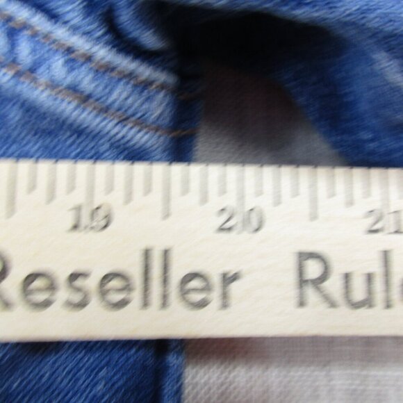 Zara Trucker Jacket Womens Medium Blue Denim Crop Flap Pocket Long Sleeve Zip-Up - Picture 7 of 7